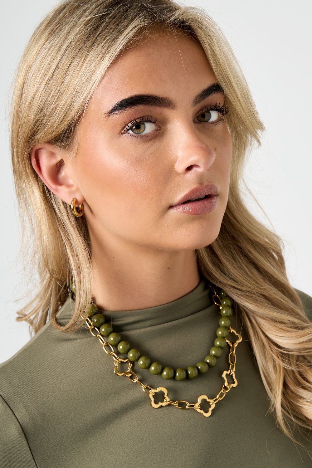 Stainless Steel Chain Necklaces Clover Casual Daily Simple Series Women's jewelry h5Picture2